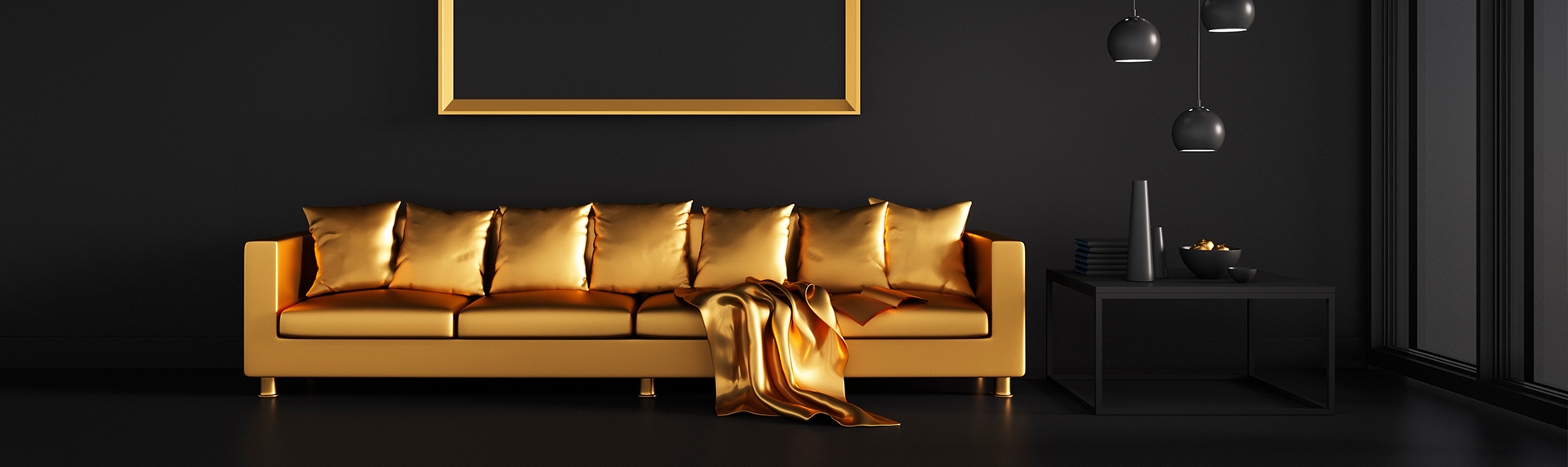 Innenansicht der stilvollen Immobilien Lounge